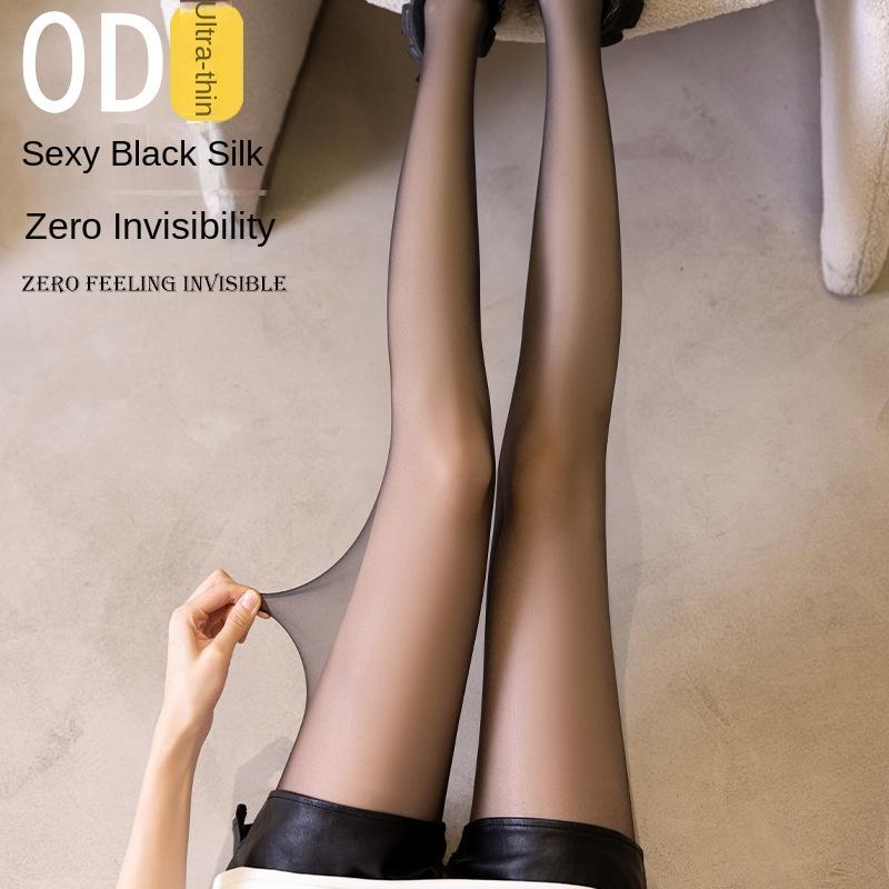 Anti-Snag Ultra-Thin Stockings D Black Silk Sexy Spring and Autumn High ...