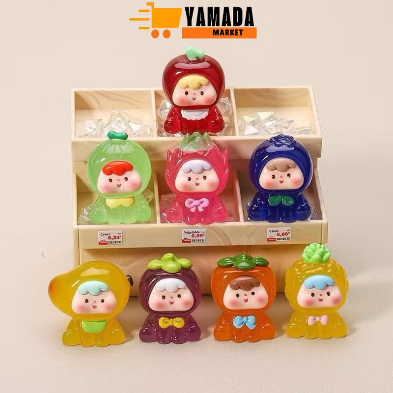 Combo 5 túi mù tự xé may mắn MOI trái cây labubu charm con heo động vật dạ quang phát sáng bất ngờ đồ chơi đồ decor trang trí - Decor Phòng Trang Trí Nhà loại 4cm