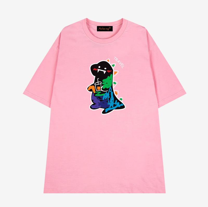 Áo thun nam nữ cổ tròn tay lỡ form rộng Neko.sg HT89 - Cotton 35%, 60% Polyester, 5% Spandex - Women, Top Menswear 3