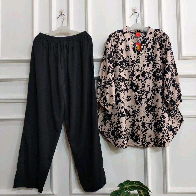 SETELAN WANITA,RAYON PREMIUM,BUNGA BUNGA, 0