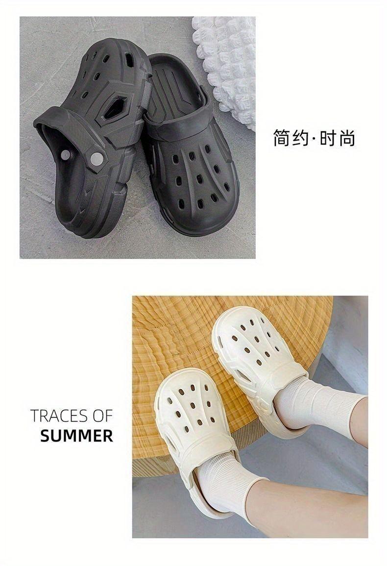 Product Introduction of Giày khoét lỗ Mùa hè, Dép Nam Cặp Đôi, Đế Bãi Biển Ngoài Trời, Không Trơn Trượt, Hàng Mới Về Ngày: 20242024 2