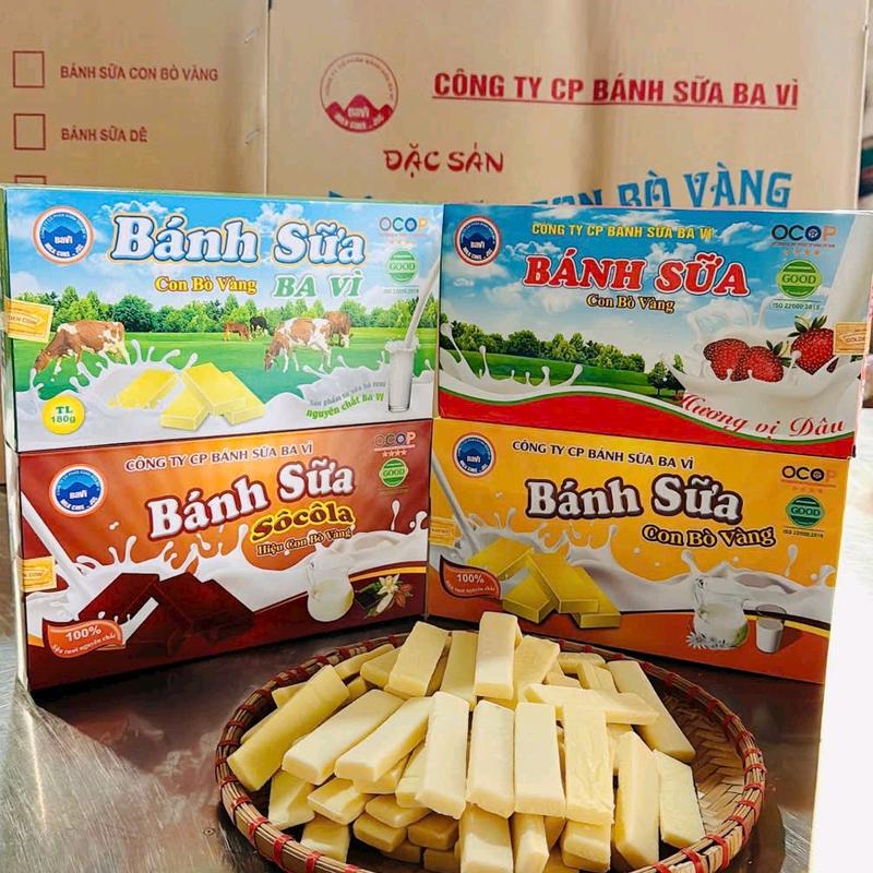 Combo 4 hộp bánh sữa Ba Vì mix vị ngẫu nhiên Ăn Vặt Food Snack Thức Ăn bánh  ăn