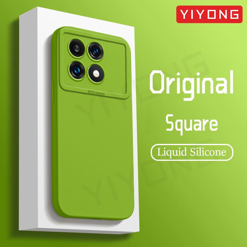 เคส PocoX6 Pro, YIYONG, เคสซิลิโคนเหลวทรงสี่เหลี่ยม, สำหรับ Xiaomi Poco X6, F6, X7, F7 Pro, Xiomi Mi