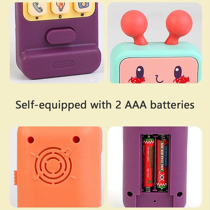 Simulation Mobile Phone Toy, Cute Cartoon Mini Phone with Music, Pretend Play Toy, Stocking Filler 3