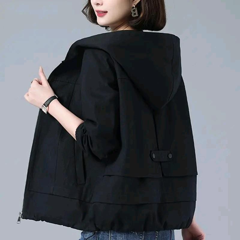 JAKET WANITA CASUAL WINDBREAKER ALL MATCH HOODIE 3