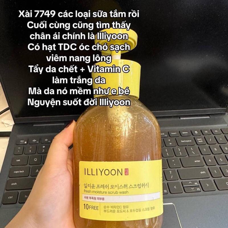Product Introduction of Sữa tắm tẩy tế bào chết hạt óc chó Illiyoon Fresh Moisture Scrub Wash 400ml 0