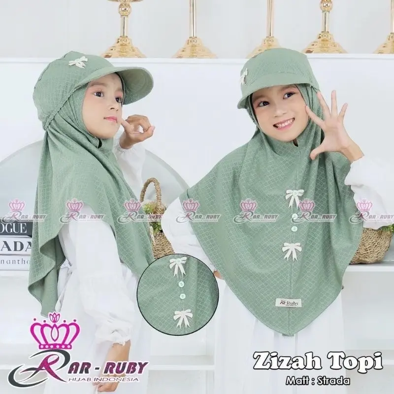 Hijab anak topi sport pisah untuk anak usia 3-10 Tahun