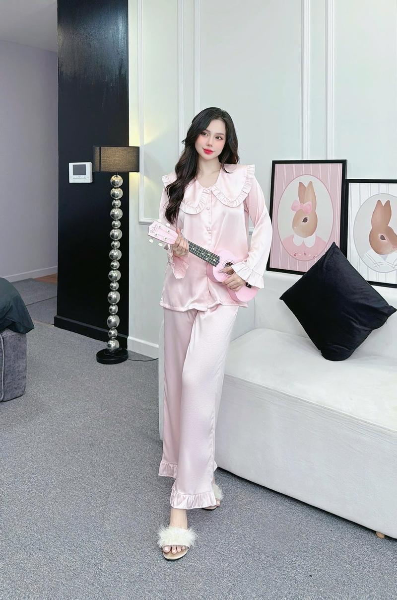 Product Introduction of Đồ ngủ MiTi cổ bèo tiểu TT8 lụa latin mềm mát - Umi, Women, Beo 11