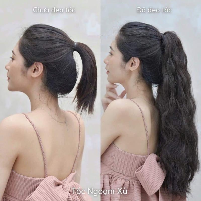 Tóc giả ĐUÔI TÓC NGOẠM XÙ SÓNG TO - 60cm (N42)