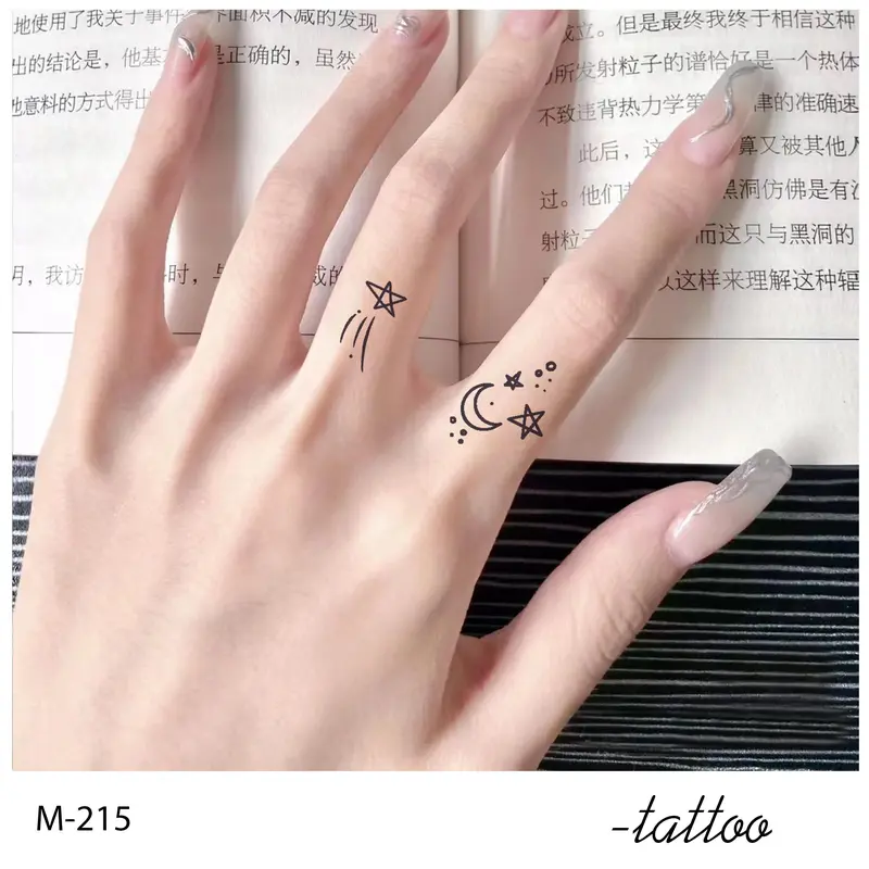 Zoar M-192 Stiker Tato Temporary Semi Permanen 【Combo ecg】Tahan lama Tattoo menempel dekorasi seni untuk pria dan wanita 6