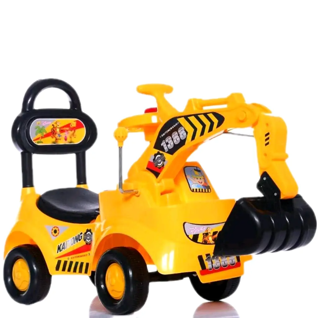 xe đồ chơi,xe cần cẩu kiêm chòi chân 1388 cho bé có còi, nhạc có cốp để đồ
