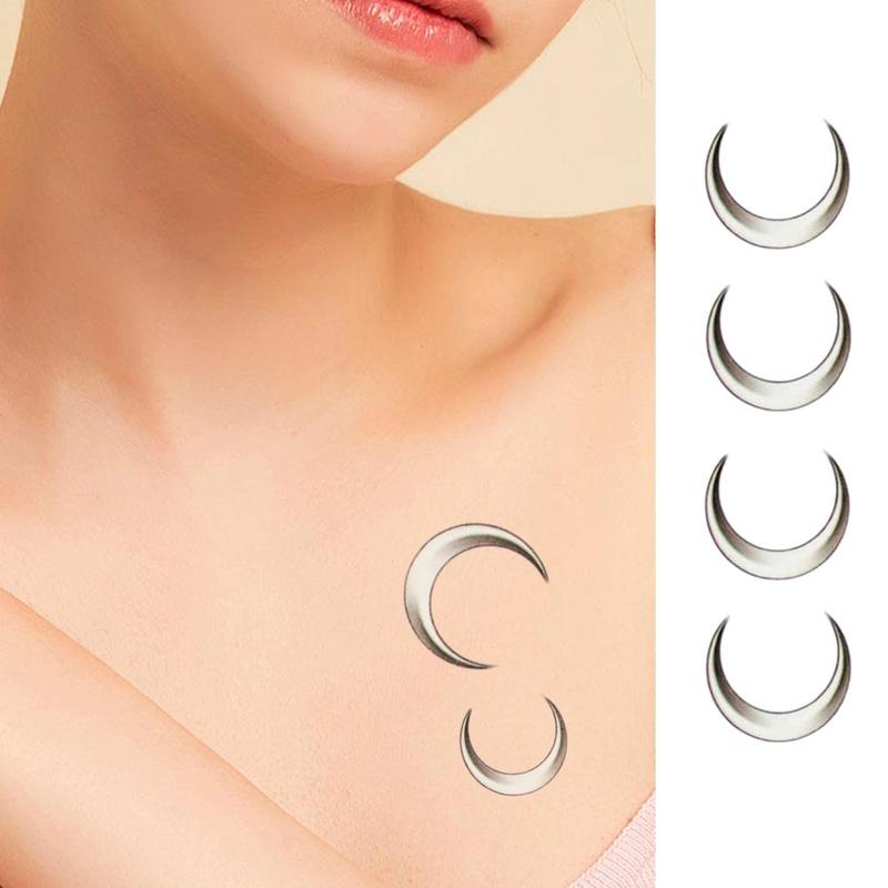 Miếng Dán Hình Xăm Trung Quốc, Họa Tiết Nhân Vật Trung Quốc Màu Đỏ, Lâu Trôi, Không Thấm Nước, Dùng Một Lần, 1 Miếng 2