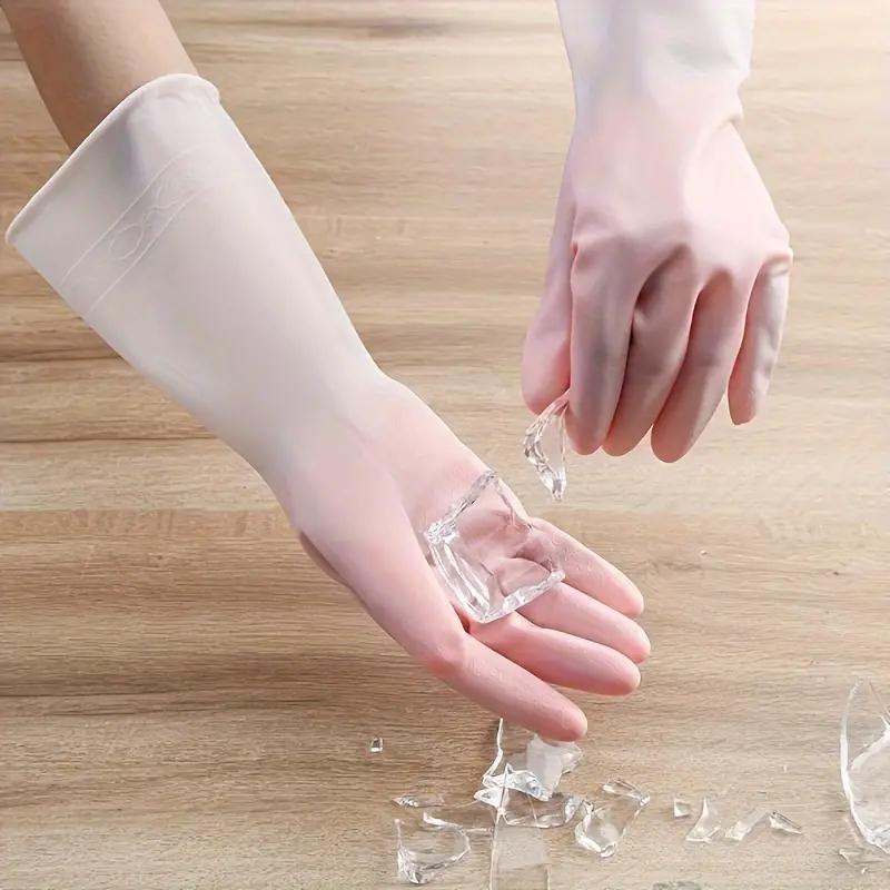 Random Color Household Cleaning Gloves (3 Pairs), Waterproof Kitchen Dishwashing Gloves, Non-slip Housework Gloves, Durable Laundry Washing Gloves, Household Cleaning Supplies, Kitchen Accessories 4