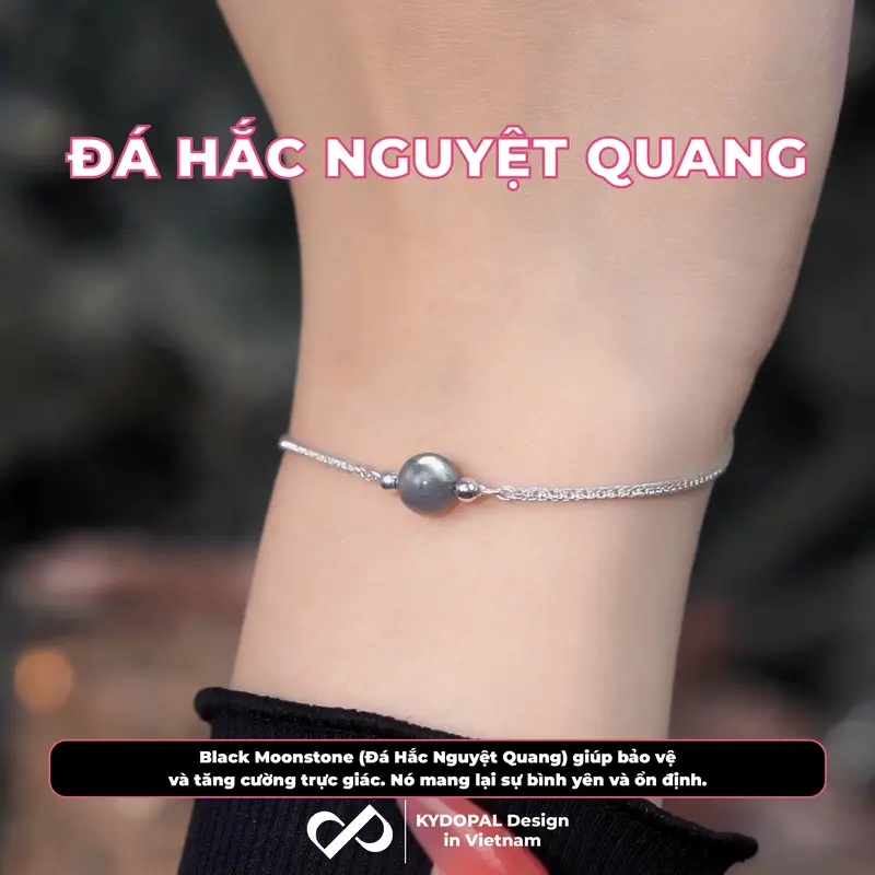 Vòng tay bạc nữ KYDOPAL bạc 925 đá Phong Thủy Tự Nhiên và charm trang sức cao cấp ý 925 - PAL9B7L7 1