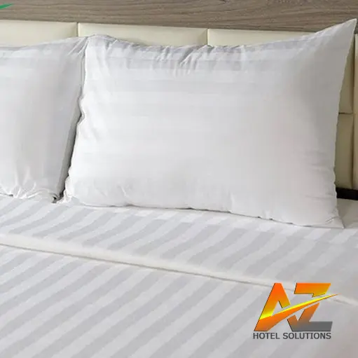 Vỏ gối trắng khách sạn , nhà nghỉ , homestay loại vải T250 kẻ sọc 3cm