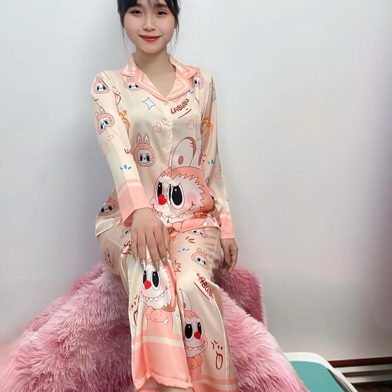 Đồ bộ TD(42_65kg) in BU lụa latin mặc nhà pijama nữ tay dài quần dài, nhiều mẫu lựa chọn - Xưởng May Thanh Thảo Nhung Voi Women Quần Ngủ