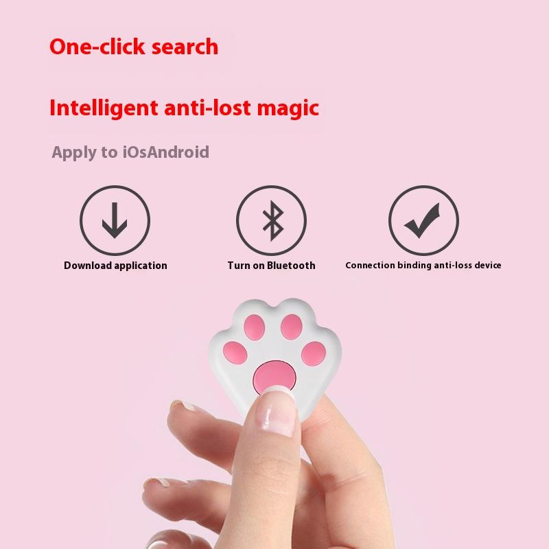 Product Introduction of (5 Batteries for Free)Intelligent 5.0 Bluetooth Dog Claw Anti Loss Device Bidirectional Alarm Keychain Pendant Bidirectional Object Searching and Positioning Tracker,tracking chip,chip tracking device,gps tracker,gps mini tracker Button Net 20