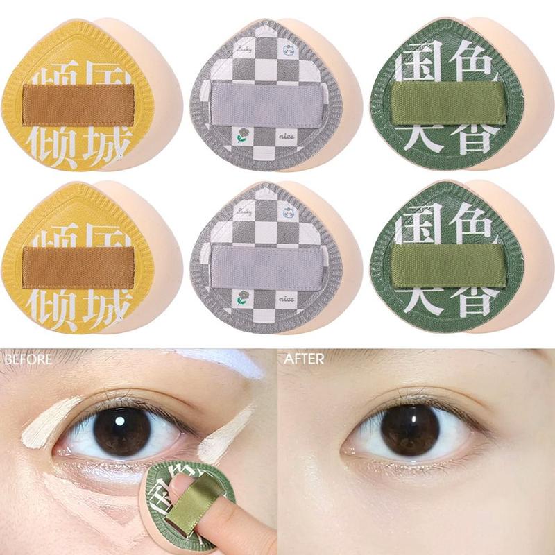Product Introduction of 1/10PCS Soft Professional Finger Mini Puff Skin-friendly Wet Dry Use Finger Puff Set PU Marshmallow Cosmetic Cushion Puff Concealer Foundation 16