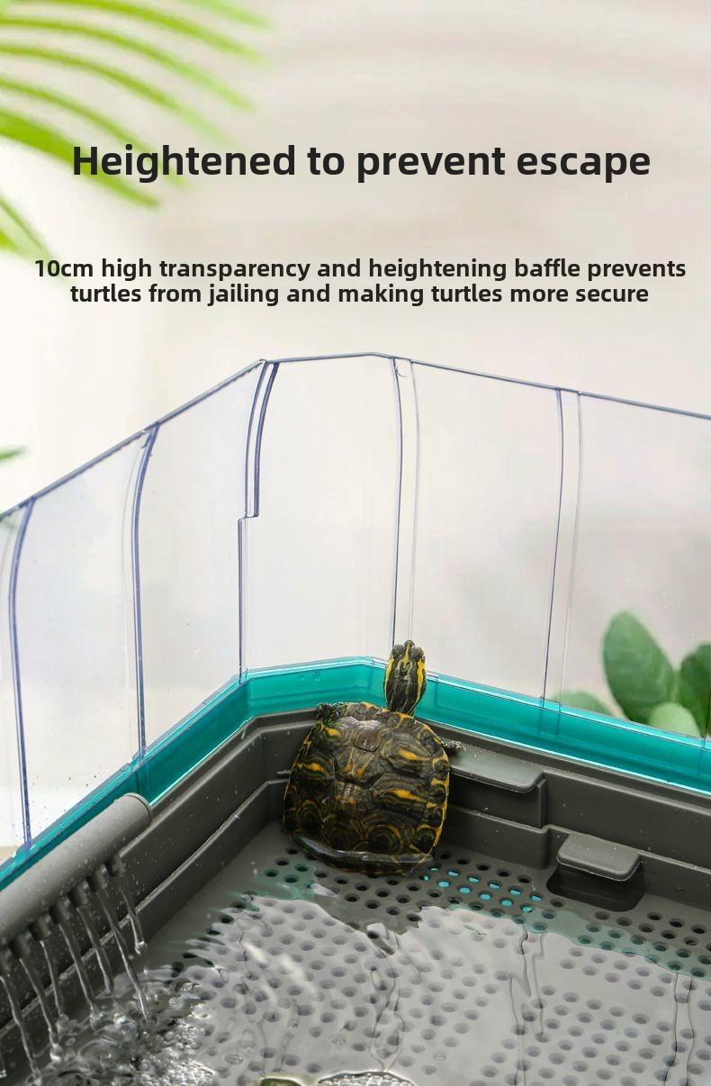 Product Introduction of Turtle Special Cylinder Extra Large Tortoise Feeding Household Water and Land Brazilian Turtle Cylinder Villa Landscape Change Water Ecological Feeding Box 10
