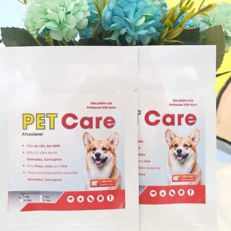 ( 1 VIÊN) - Viên nhai Petcare trị ve rận, ghẻ ở mức độ nặng