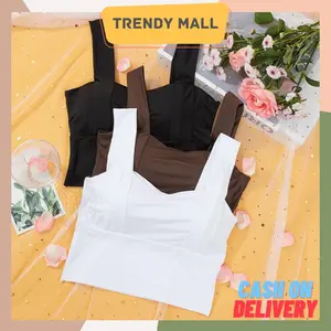 108 TANKTOP CUP BH SINGLET PAKAIAN ATASAN WANITA CROP MODEL KOREAN
