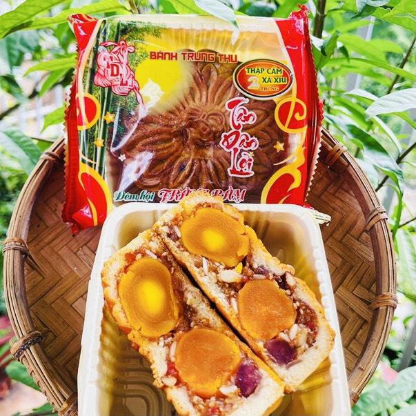   Tân Dân Lợi  Bánh Trung Thu Tân Dân Lợi Bánh Nhân Xá Xíu,Gà Quay,Đậu Xanh Trà Xanh 200gr - Đặc Sản Bến Tre 