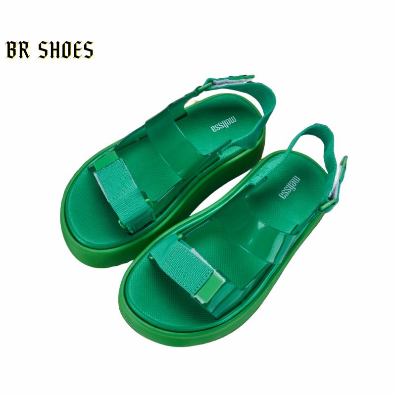 Product Introduction of Melissa Official Store Women Shoes Platform Sandals Magic Buckle Women Heightening Shoes Beach Sandals Quality True Love 1