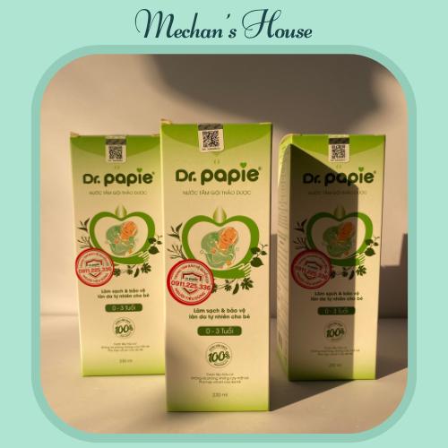 Nước Tắm Thảo Dược Dr Papie Giúp Giảm Mẩn Ngứa Và Rôm Sảy, Hỗ Trợ Làm Sạch, Mát Da Bé - Chai 230ml 0