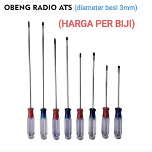 ATS obeng radio MINI (3MM) 3"/4"/5"/6"/8" (PLUS/MINUS) (HARGA PER BIJI) obeng kurus kecil pendek panjang