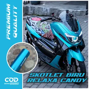 Skotlet Biru Relaxa Blue sea Glossy Metallic Body Motor Trendy Stylish Sport Matic Mobil Vespa Bebek