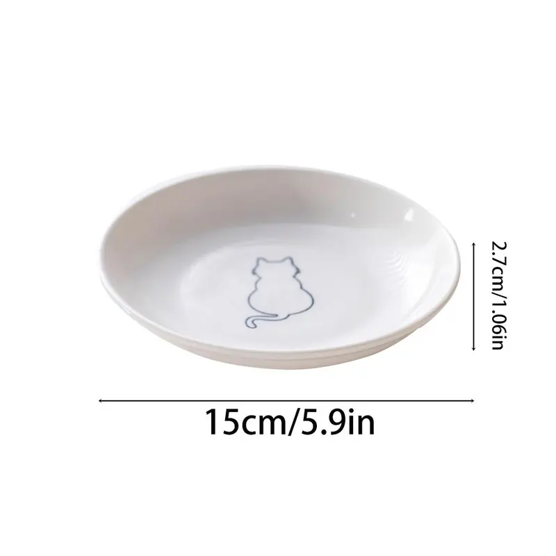 Cat Pattern Ceramic Bowl, 3 Counts/set Pet Feeding Bowl, Pet Food Bowl, Pet Water Bowl, Pet Feeding Supplies, Dog & Cat Accessories 1