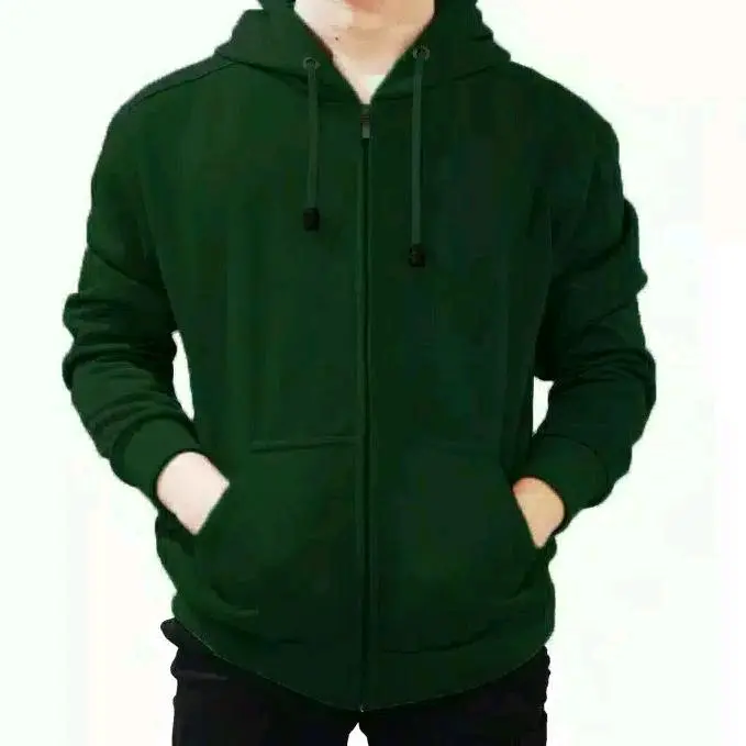 Hoodie Zipper polos pria wanita size M-L-XL-XXL-XXXL Lembut Nyaman Panjang Tebal Sweater Fleece