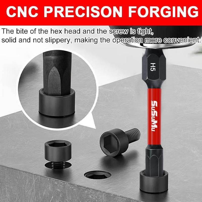 Screwdriver Bit Set, S2 Steel Cross Head Drill Bit Set, 1/4 Hex Shank Anti-slip Screwdriver Bit Set, Magnetic Screwdriver Bit Set for Impact Driver Electric Screwdriver 2