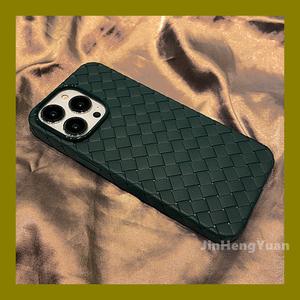 Premium Breathable Braided Leather Texture Cooling Case for Iphone 11 12 13 Pro MAX Xs X XR Max 7 8 PLUS Soft Cover Slim Shockproof Casing