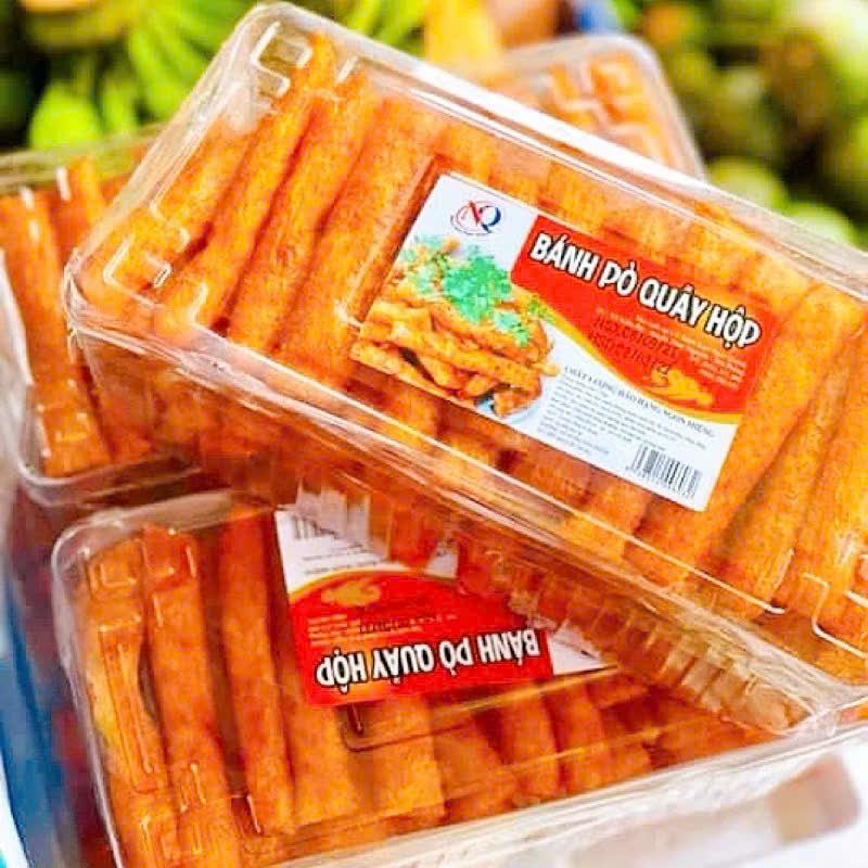 Ăn vặt cùng chan Bánh pò quẩy que hộp Ngọc Quỳnh Phát cay giòn đồ ăn vặt tuổi thơ Snack Food