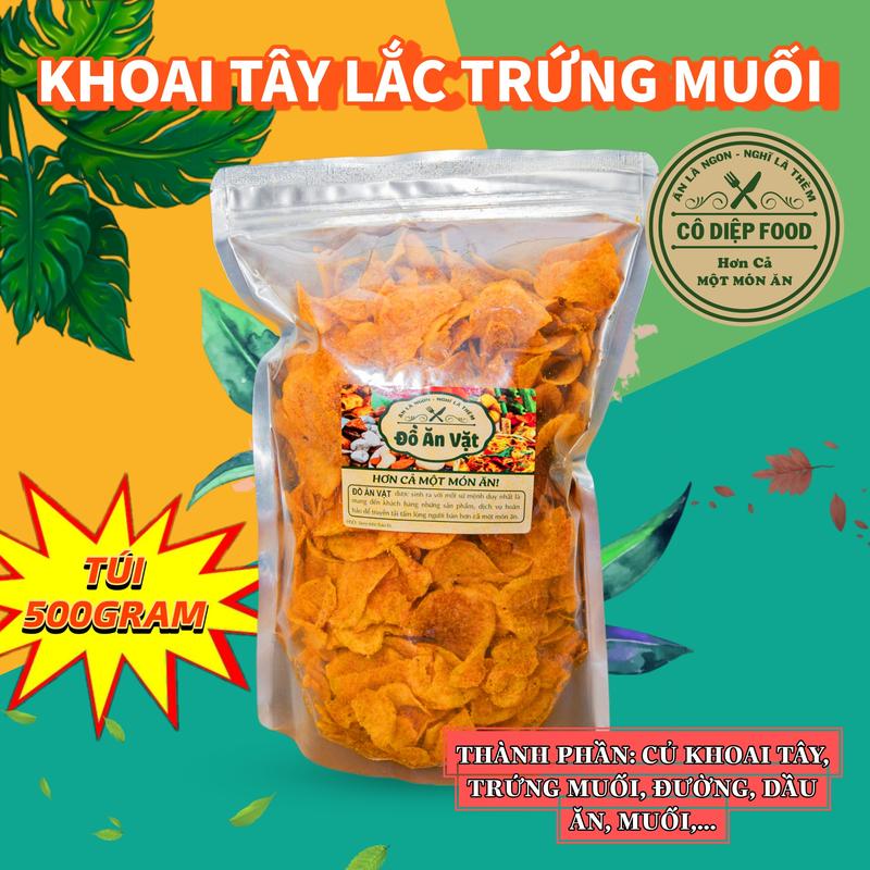 Khoai Tây Lát Lắc Trứng Muối / Mắm Hành -  [Túi 500Gram]