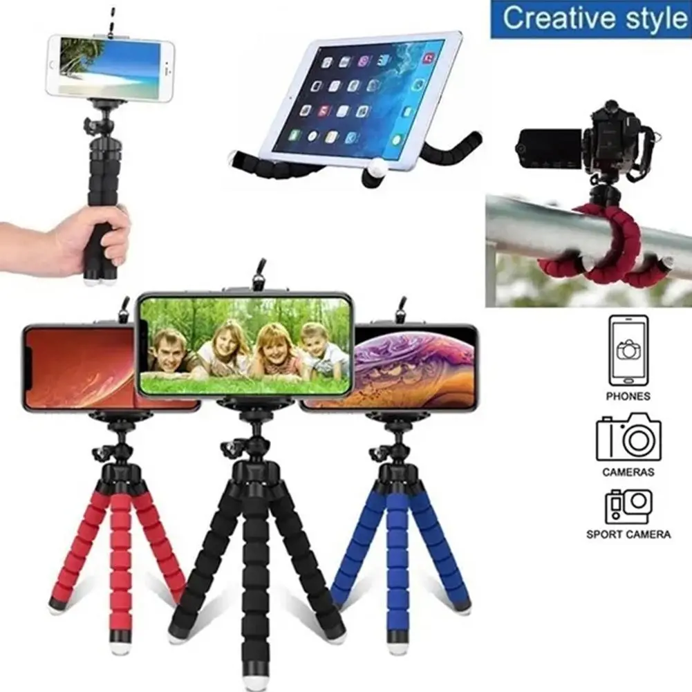 Mobile Phone Tripod Octopus Bracket Octopus Tripodsponge Stand Selfie Tripod Camera Y7S4 Holder E6U8