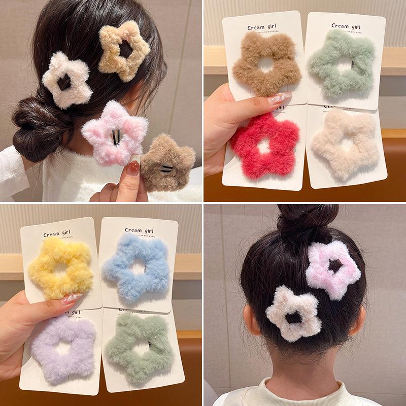 Product Introduction of Kẹp BB Ngôi Sao, Chất Liệu Nhồi Bông Thiết Kế Đơn Giản, Kẹp Bên Hình Ngôi Sao Năm Cánh Dễ Thương, Phụ Kiện Tóc, Kẹp Tóc 1
