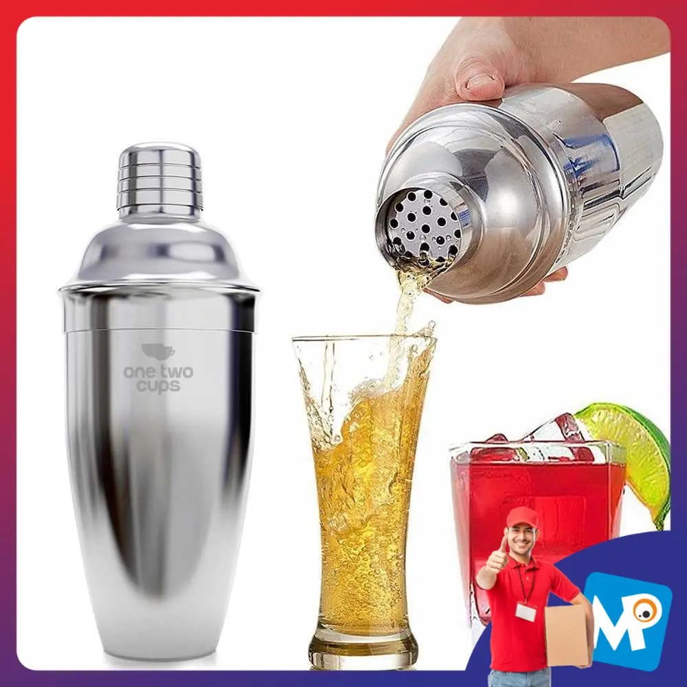 One Two Cups 6 in 1 Bartender Cobbler Cocktail Shaker 550ml - BA016 Alat Buah