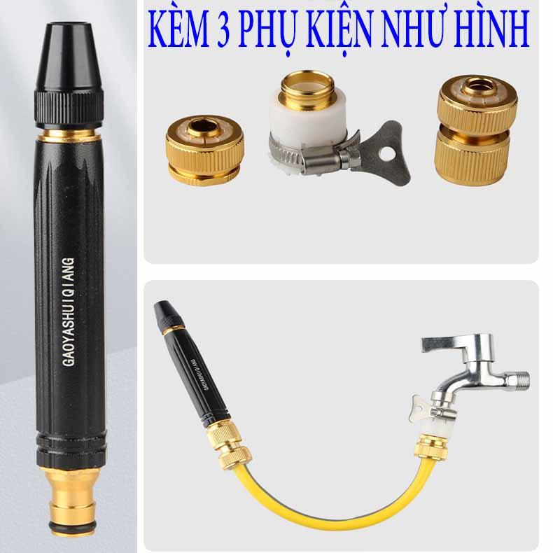 Vòi phun nước đa năng - đầu vòi xịt nước cao áp giá rẻ. Đầu Vòi Xịt Tăng Áp Bằng kim loại Nhôm , Vòi rửa xe, rửa sân, tưới cây, vệ sinh chuồng trại ...