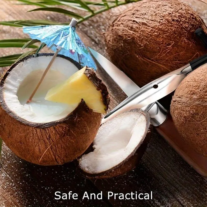 Stainless Steel Coconut Opener, 1 Count Portable Coconut Knife, Coconut Punching Tool, Kitchen Utensils & Gadgets 2