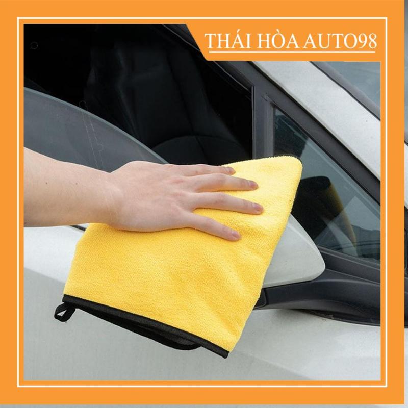 KHĂN DÀYKhăn Lau Xe Chuyên Dụng Ô Tô Lau Bếp Lau Kính Microfiber Siêu Thấm 2 Lớp - Thái Hòa Auto98 0