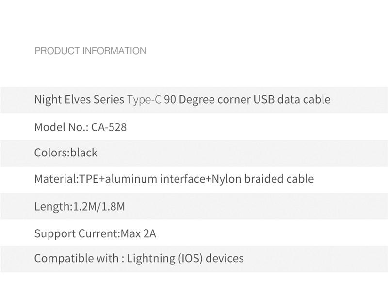 Product Introduction of Lovebay 3M USB Cable Fast Charging Cable Type C LED Phone Charger Data Cord For Huawei Xiaomi Samsung Phone Charger Fast Cable Smartphone Cellphone 10