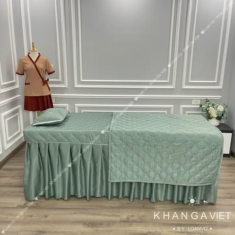 Ga giường spa cotton lụa may theo số đo 3
