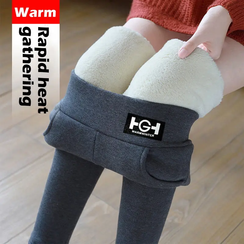 Quần Legging Nữ Mùa Đông, Nhung, Quần Bó Ấm Áp, Cạp Cao, Màu Trơn Thoải Mái, Thích Hợp Cho Phụ Nữ 1
