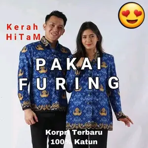 Seragam Batik Korpri Terbaru Kerah Hitam Lapis Furing seragam korpri Katun