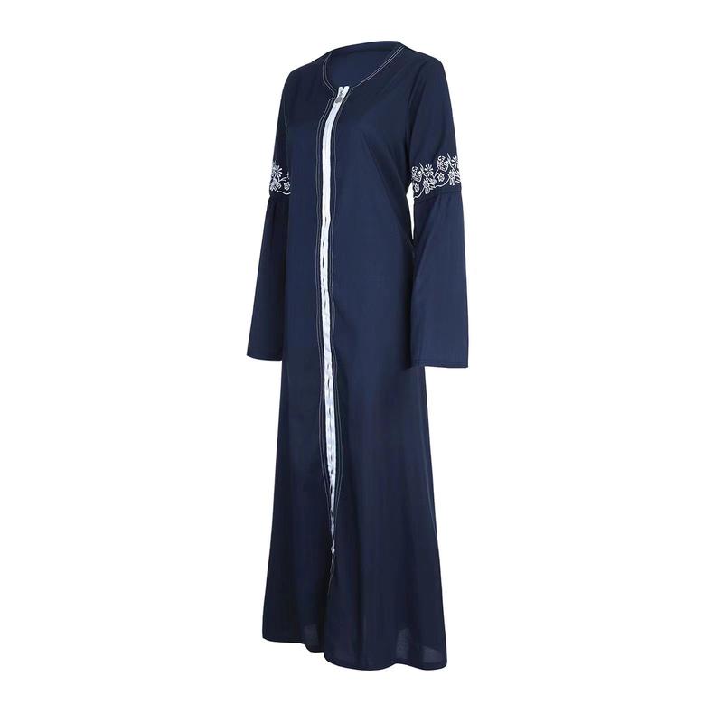 Váy Dài Hồi Giáo Cho Nữ, In Hoa, Cổ Điển, Kaftan, Hồi Giáo, Maxi 4
