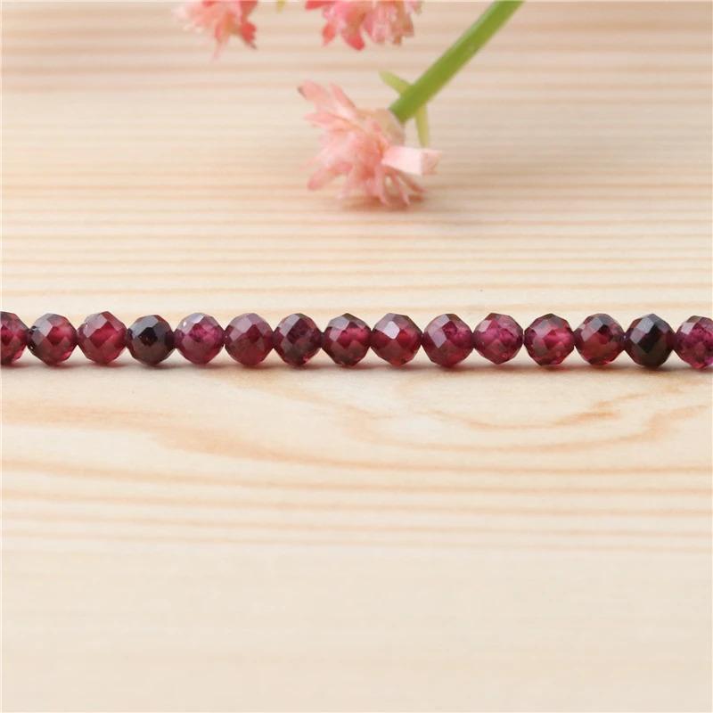 Product Introduction of Natural Stone Garnet Rudy Citrine Malachite Opal Tourmaline  Round Faceted Beads Size 2 3 4MM For Jewelry Making Diy Bracelet 14