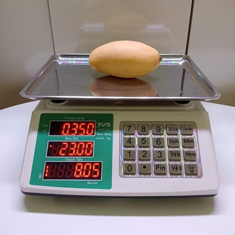 Cân điện tử tính tiền tiếng Việt TVS 30kg siêu bền, màn hình 2 mặt