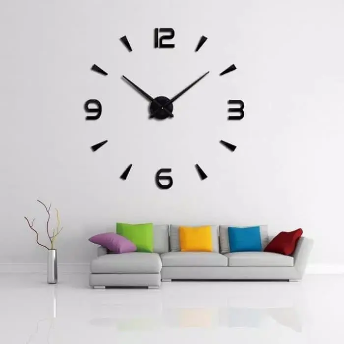 Jam Tembok DIY Jam Dinding Dekorasi Jam Rumah Ruang tamu Kamar tidur STIKER JAM SERBAGUNA 0
